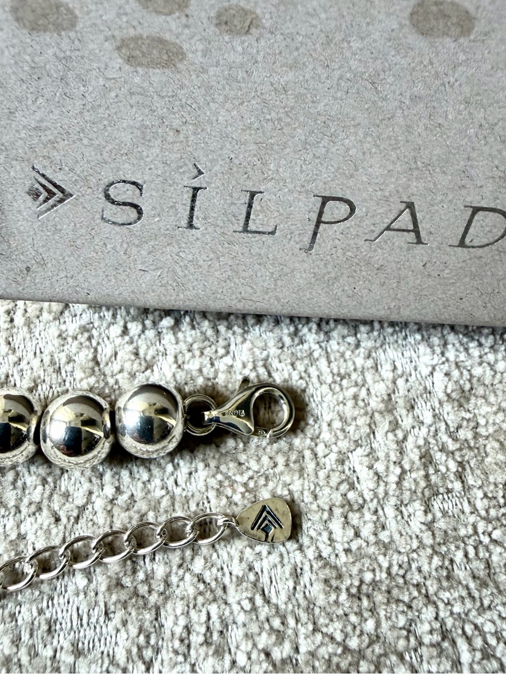 Silpada Bead Ball Polished Silver Necklace - Picture 3 of 9